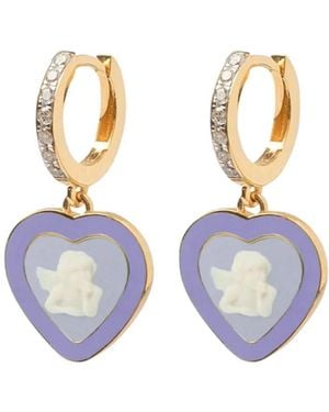 Cameo & Beyond Friendship Cherubs Earrings - Blue