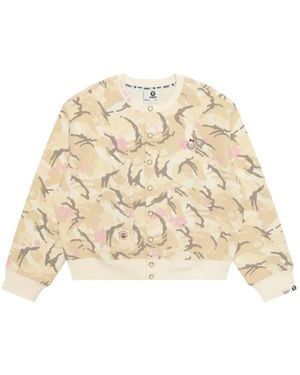 Aape By A Bathing Ape Camouflage-Print Logo-Patch Jumper - Natural