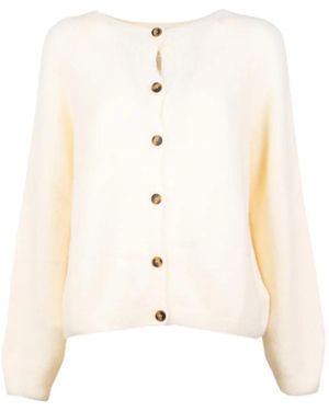 Vicario Cinque Button-Up Cardigan - White