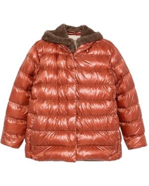 Herno Quilted Hooded Jacket - Orange
