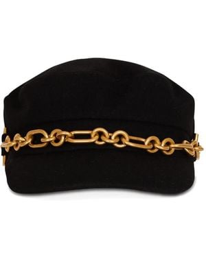 Balmain Brandebourg Wool Cap - Black