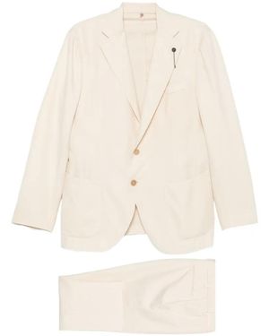 Biagio Santaniello Notched-Lapels Single-Breasted Suit - Natural