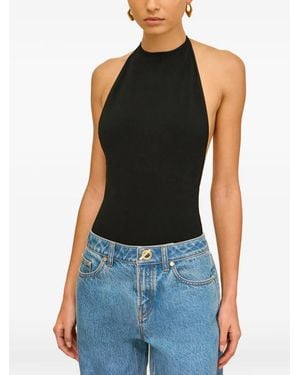 Cult Gaia Minnie Halterneck Backless Bodysuit - Blue