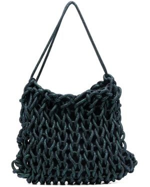 Alienina Borsa A Spalla Sara Intrecciata - Nero