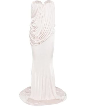 GIUSEPPE DI MORABITO Draped Cowl-Neck Dress - White