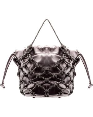 PHO® Firenze Mesh Rhinestone Tote Bag - Black