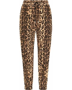 Dolce & Gabbana Leopard-Print Track Pants - Brown