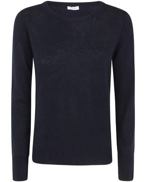 Rossopuro Fine-Knit Crew-Neck Jumper - Blue