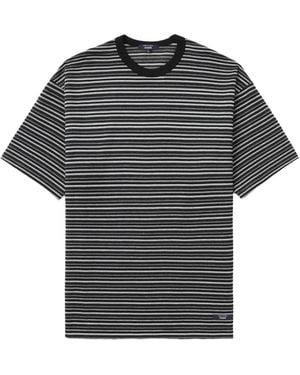 Comme des Garçons Striped Cotton T-Shirt - Black