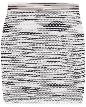 Missoni Striped Ribbed Skirt - White