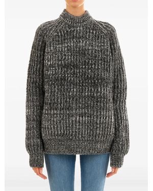 Plan C Pullover mit meliertem Effekt - Grau