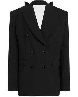 Dolce & Gabbana Doppelreihige Jacke Aus Woll-Gabardine - Schwarz
