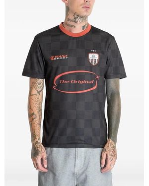 Karlkani Og Sport Star Check Trikot T-Shirt - Black