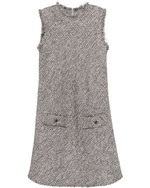 JNBY Knitted H-Shaped Dress with Fringe - Grey