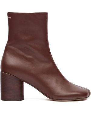 MM6 by Maison Margiela 70Mm Anatomic Ankle Boots - Brown