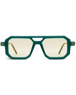 Kuboraum Geometric-Frame Glasses - Green