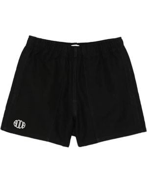 Bode Logo-Detail Shorts - Black