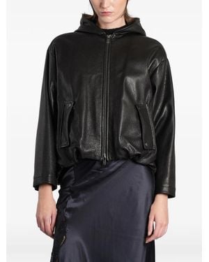 Salvatore Santoro Blus Leather Jacket - Black