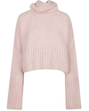 Sa Su Phi Teddy Turtleneck Sweater - Pink
