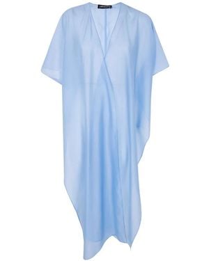 DR. HOPE Cape Transparente À Ourlet Asymétrique - Bleu