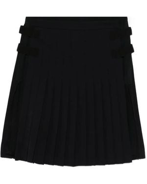 N°21 Pleated-Design Skirt - Black