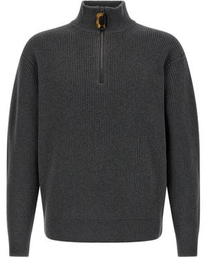 JW Anderson Jersey Con Media Cremallera - Gris