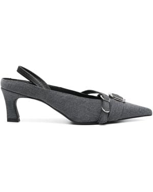 Justine Clenquet Escarpins Joan 55 Mm À Bride Arrière - Gris