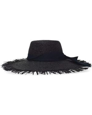 Gigi Burris Millinery Gorro Astrid Con Bordes Deshilachados - Blanco