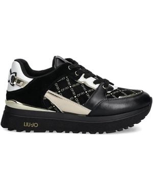 Liu Jo Logo-Print Sneakers - Black