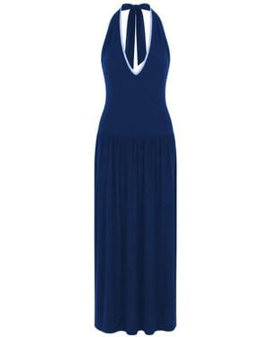 Baobab Donata Halterneck Maxi Dress - Blue