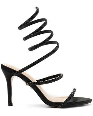 Twentyfourhaitch Zeja Embellished Strappy Sandals - Black
