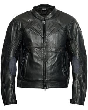 Vetements Giacca Di Pelle Con Zip - Nero