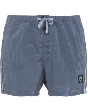 Stone Island ストライプ ショートパンツ - ブルー