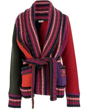 PUCCI Colour Block Wool Cardigan - Red