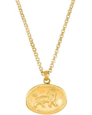 Dower & Hall Lion Talisman Necklace - Metallic