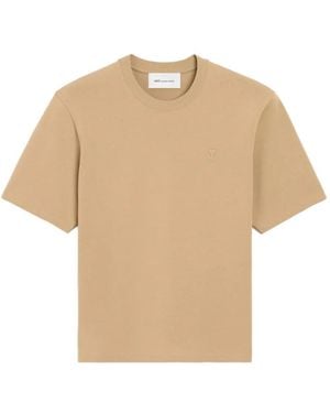Ami Paris Camiseta Con Ami De Coeur En Relieve - Neutro