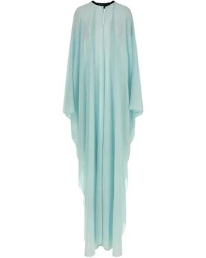 Tom Ford Semi-Sheer Leather-Trim Caftan - Green