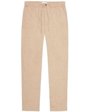 Les Deux Elasticated Straight-Leg Trousers - Natural