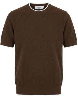 Altea Textured Ringer T-Shirt - Brown