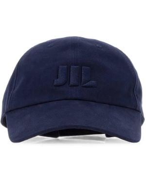 Jil Sander Logo-Embroidered Baseball Cap - Blue