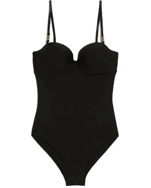 Max Mara Chantal Detachable-Straps Swimsuit - Black