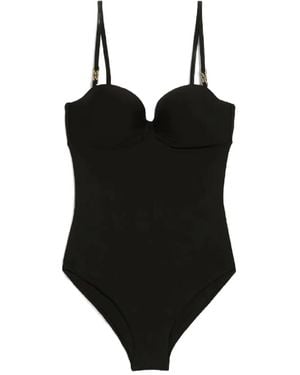 Max Mara Chantal Detachable-Straps Swimsuit - Black