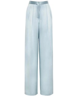 Adam Lippes Nils Pleated Trousers - Blue