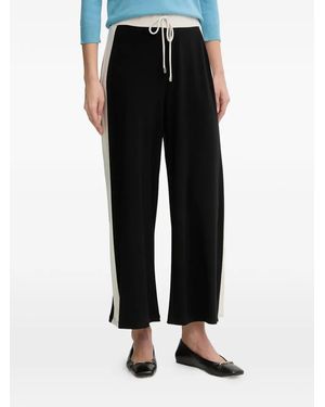 Joseph Ribkoff Stripe Wide-Leg Pants - Black
