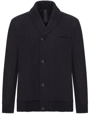 Transit Geribbeld Jack Met Knoop - Blauw