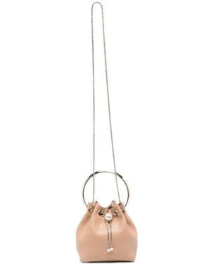 Jimmy Choo Bon Bon Bucket Bag - White