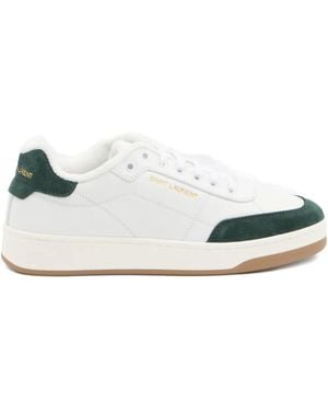 Saint Laurent Sl/61 Leather Trainers - White