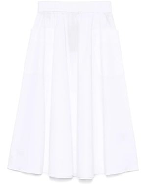 Luisa Cerano Falda midi tipo gabardina - Blanco