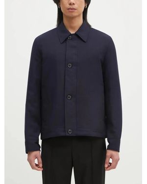 Paul Smith Button-Fastening Wool Shirt Jacket - Blue