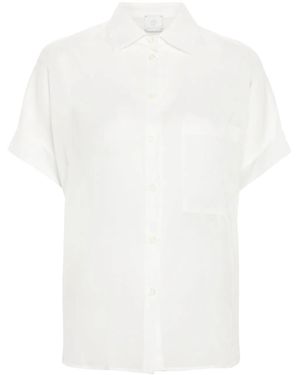 Eleventy Semi-Sheer Cotton Shirt - White